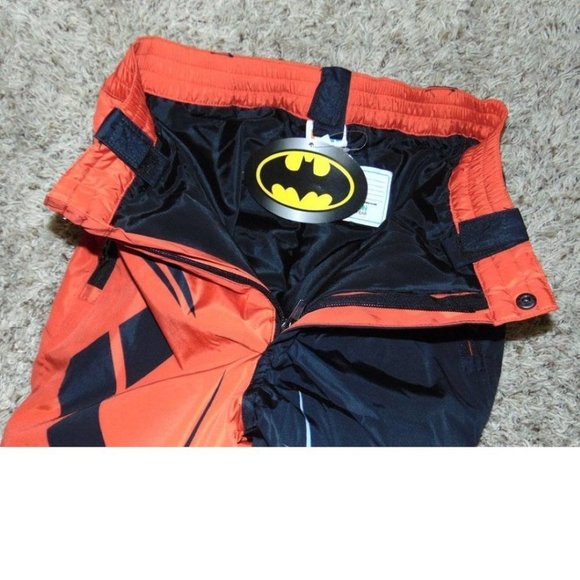 *Snow Pants sz 4 DC Comics Harley Batman Black Red Waterproof Zip Winter Girls - Picture 6 of 7